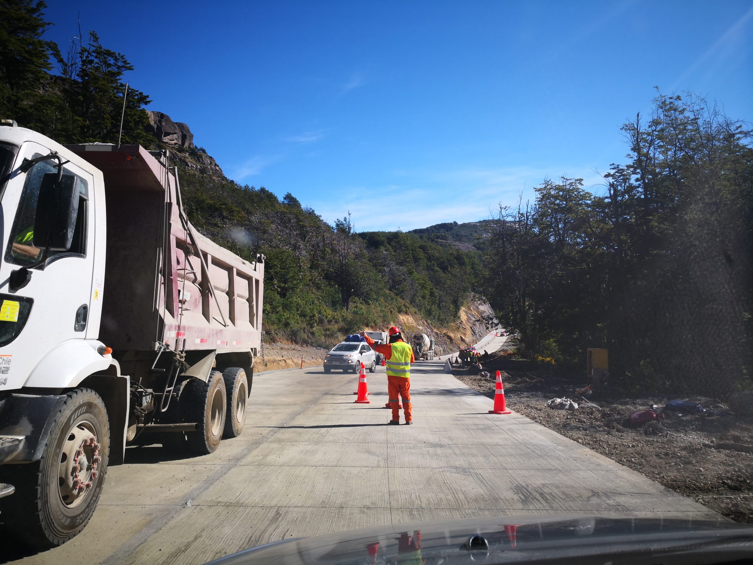 Trabajos en la Carretera Austral Sur
